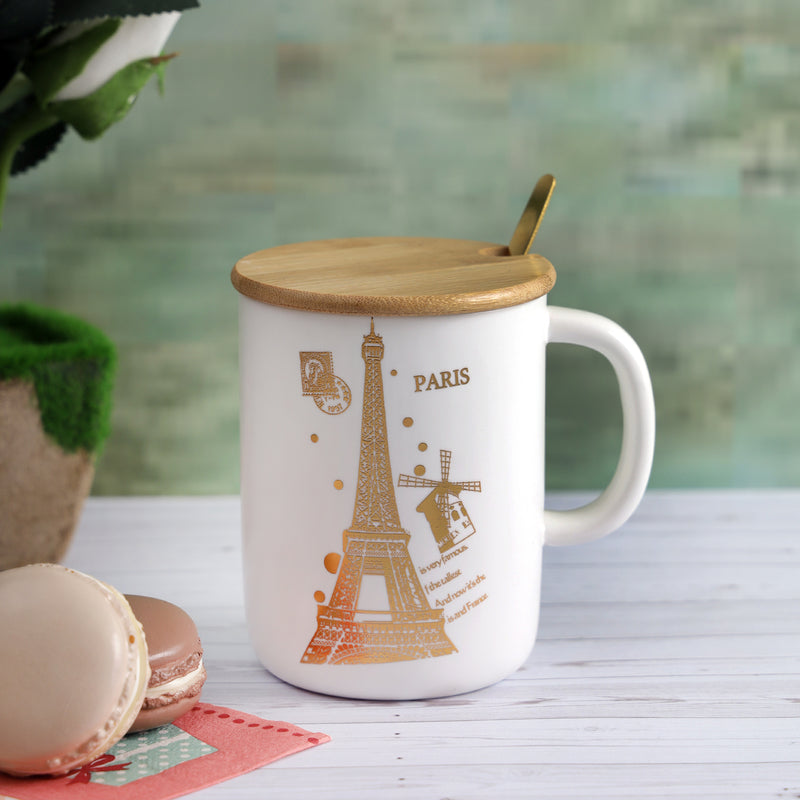 I Love Paris Mug - Eiffel Gold