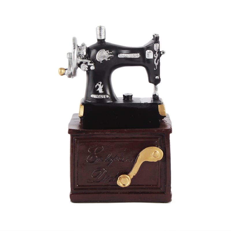 Vintage Sewing Machine Desk Organizer - Brown