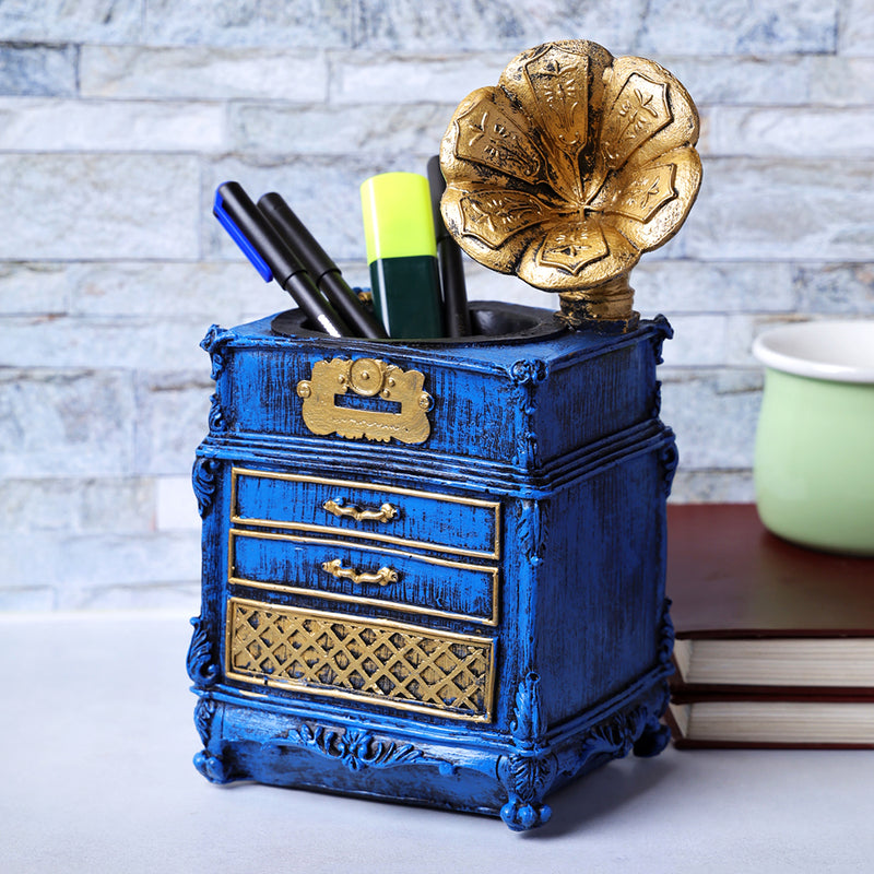 Vintage Gramophone Cabinet Desk Organizer