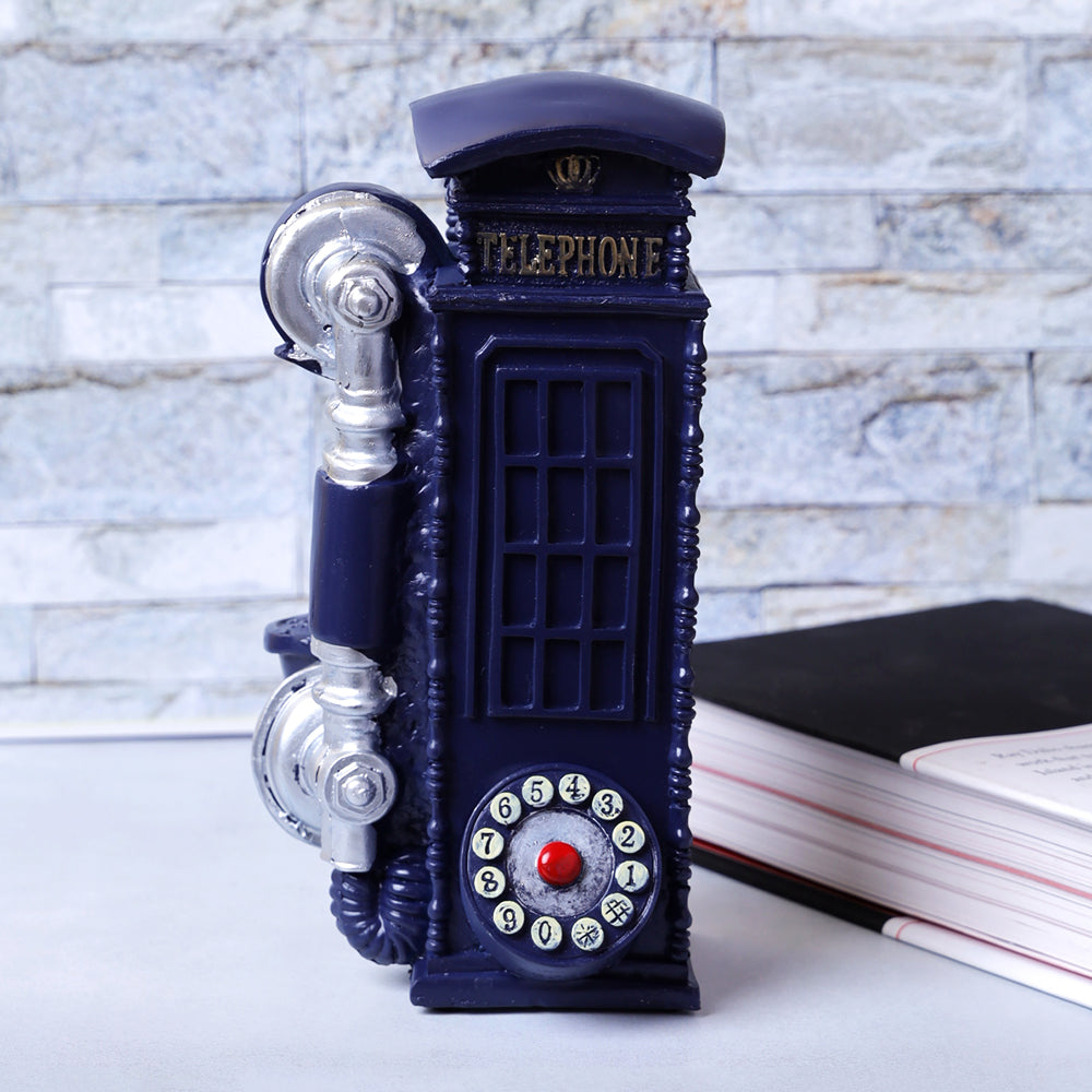 Vintage Phonebooth Decorative Accent - Blue