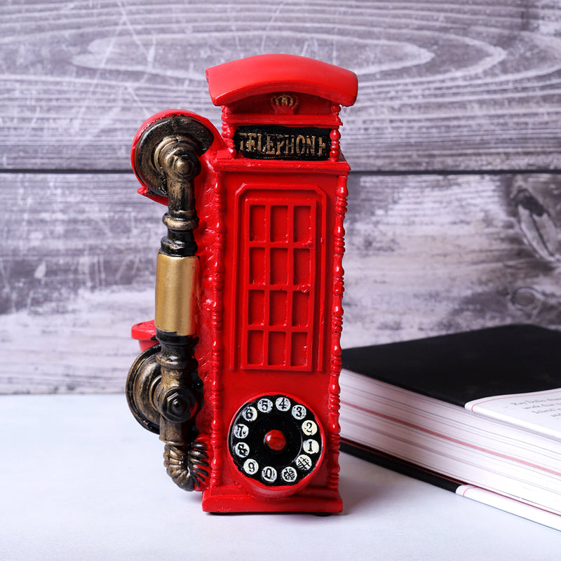 Vintage Phonebooth Decorative Accent - Red