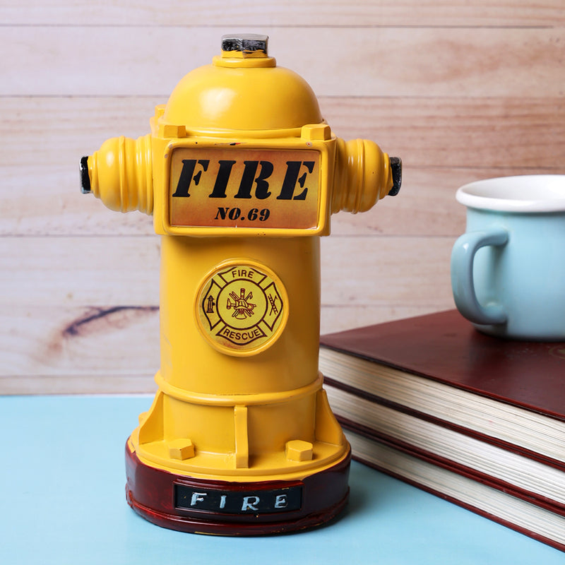 Large Vintage Fire Hydrant Accent - Yellow