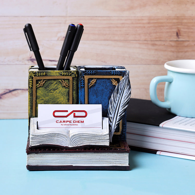 Vintage Writer's Desk Organizer - Green