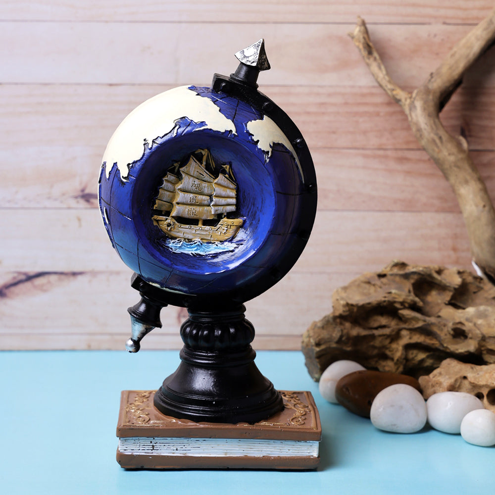 Vintage Voyager's Globe Tabletop Accent - Blue