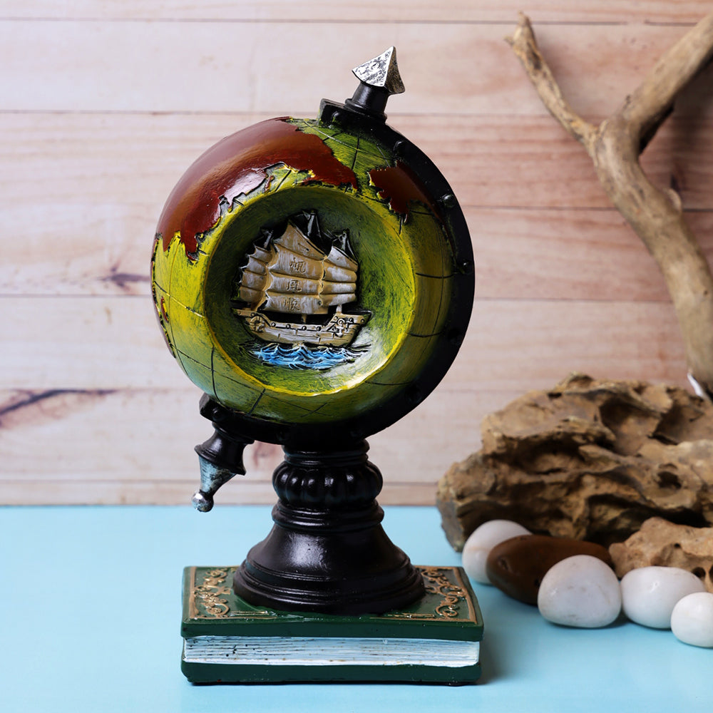 Vintage Voyager's Globe Tabletop Accent - Green