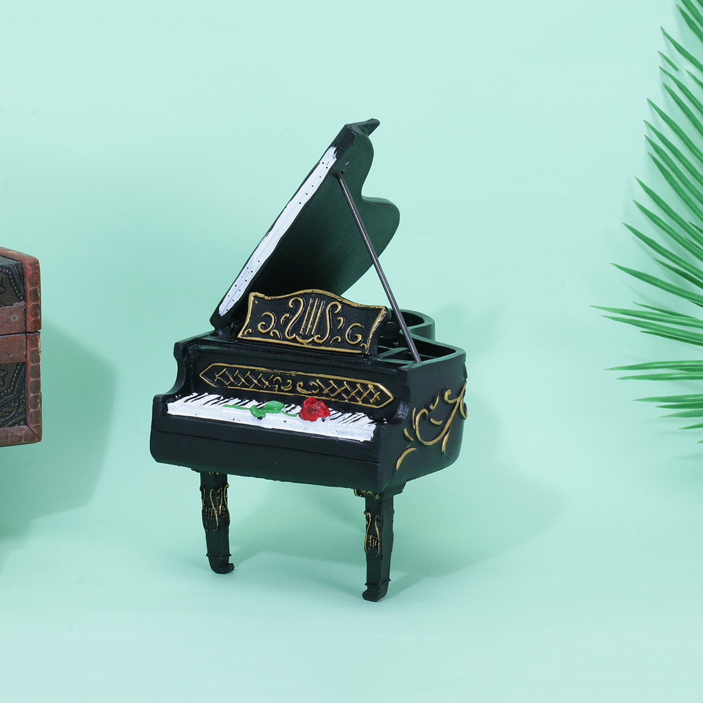 Vintage Piano Décor Accent - Black