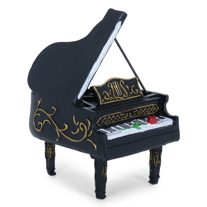 Vintage Piano Décor Accent - Black