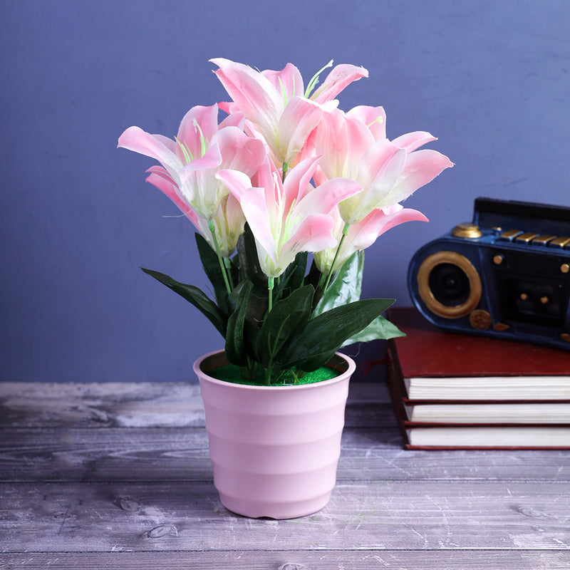 Stella Artificial Flower Pot - Pink