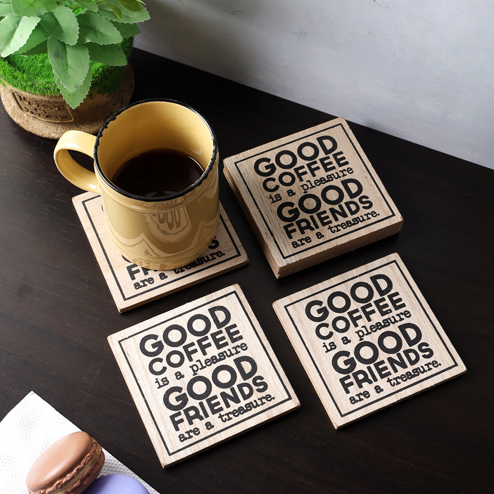 Good Friends Wooden Coaster - Set of 6