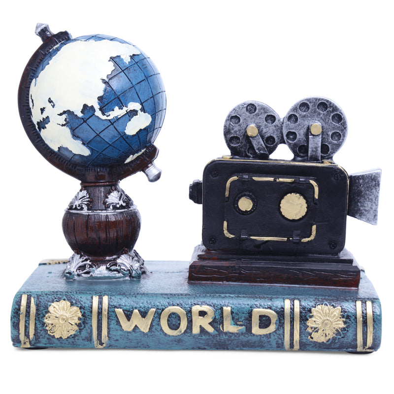 Filmmaker's Globe Tabletop Accent - Blue