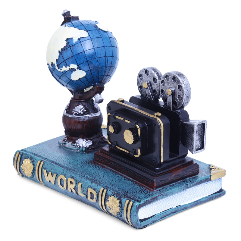 Filmmaker's Globe Tabletop Accent - Blue