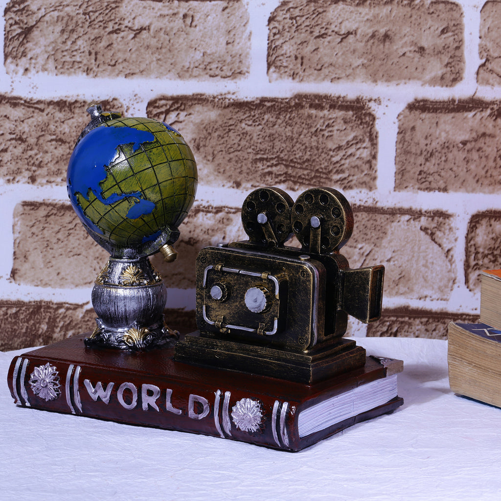 Filmmaker's Globe Tabletop Accent - Brown