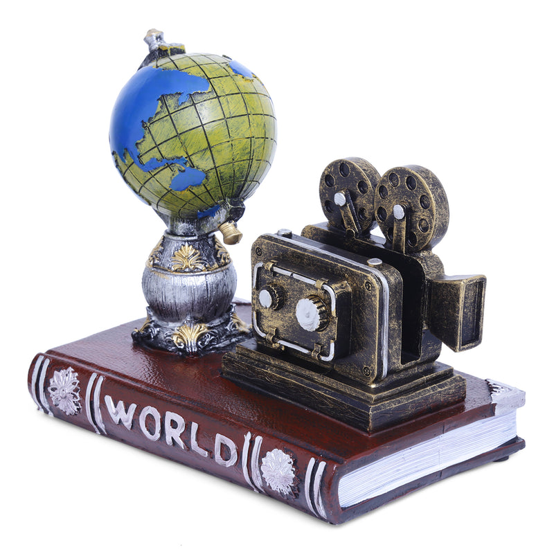 Filmmaker's Globe Tabletop Accent - Brown