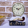 Vintage Books Tabletop Clock - White