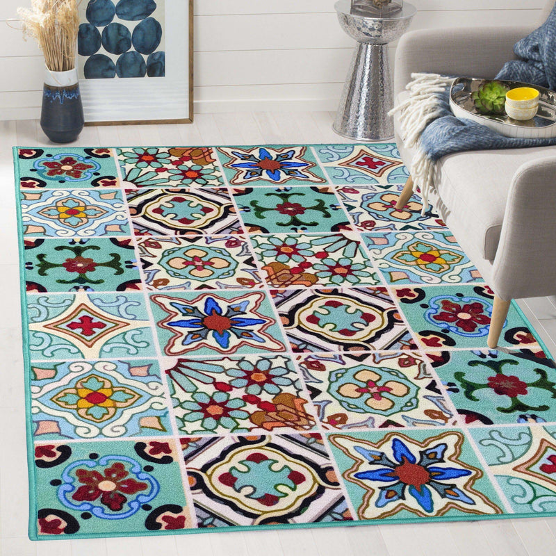 Mediterranean Tiles Nylon Rug