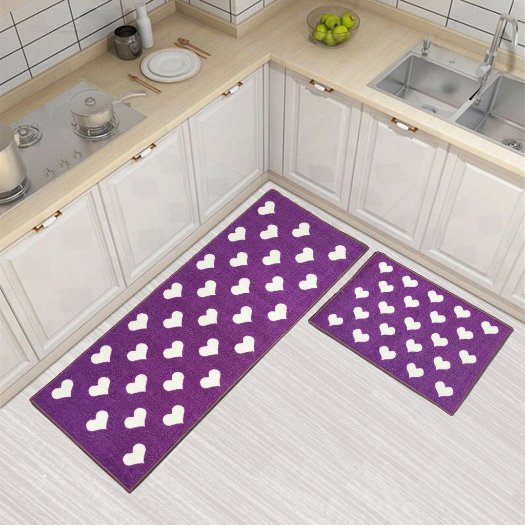 Purple Hearts Floor Mats (Set of 2)