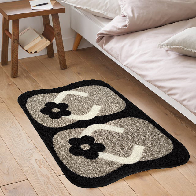 Slippers Door Mat - Grey