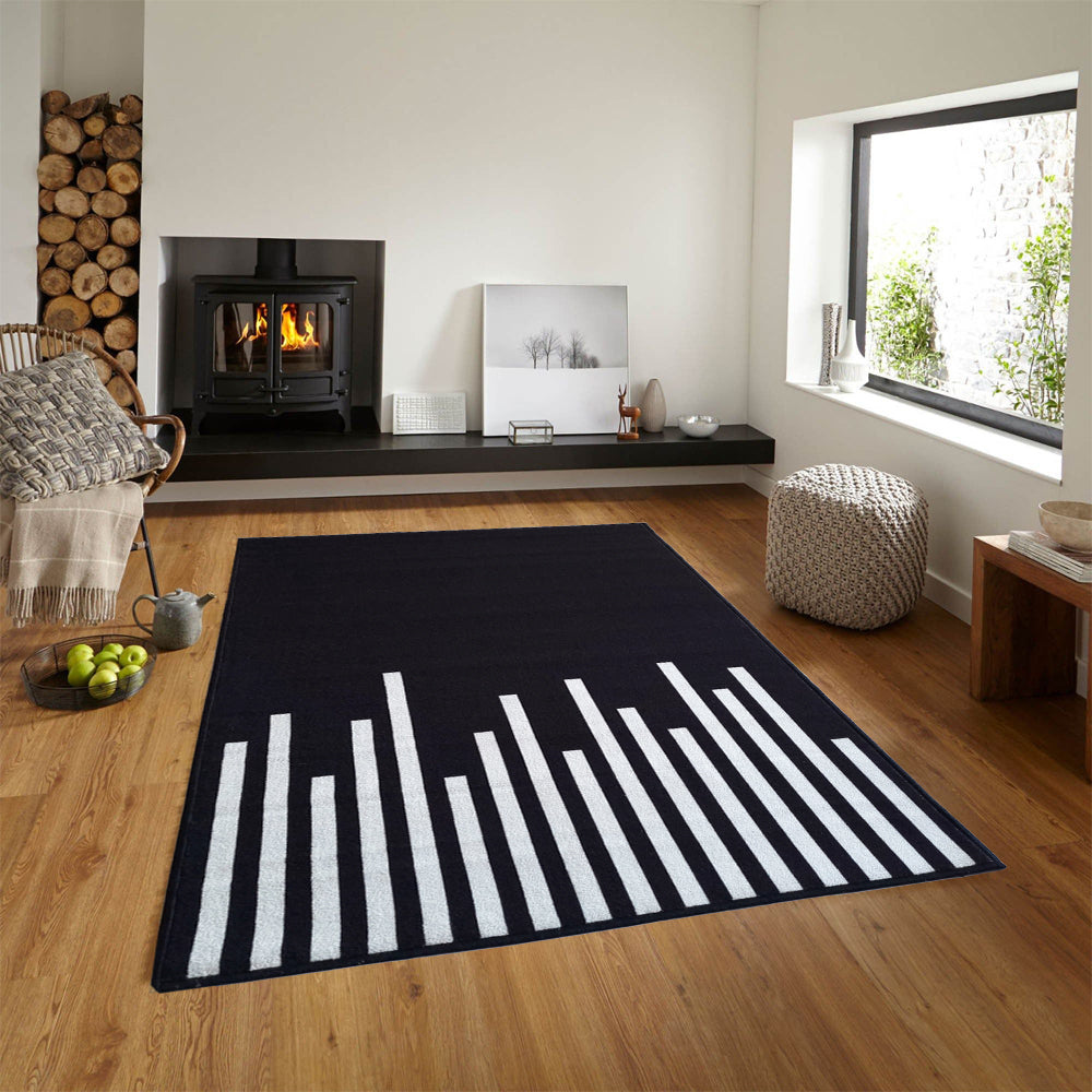 Geometric Piano Lines Anti-Slip Carpet Rug