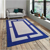 Geometric Rectangle Border Anti-Slip Carpet Rug