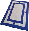 Geometric Rectangle Border Anti-Slip Carpet Rug
