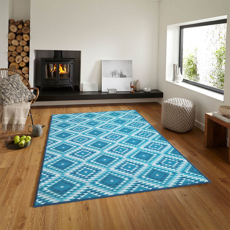 Pattern Aztec Diamonds Anti-Slip Carpet Rug