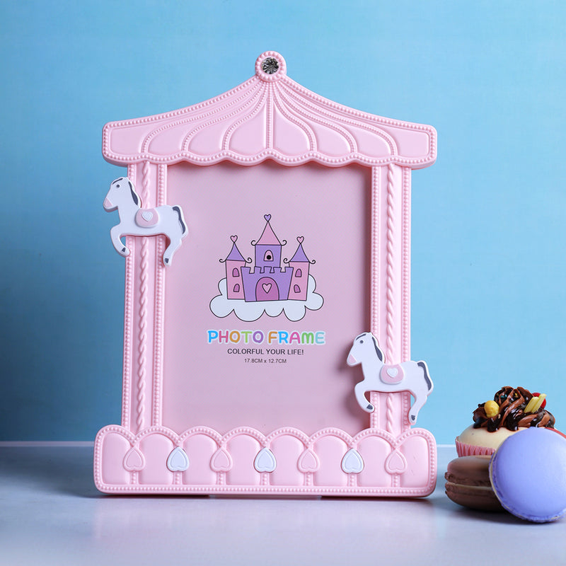 Horse Carousel Photo Frame - Pink
