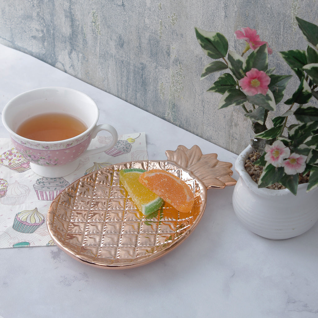 Pineapple Trinket Dish/Serving Platter - Bronze