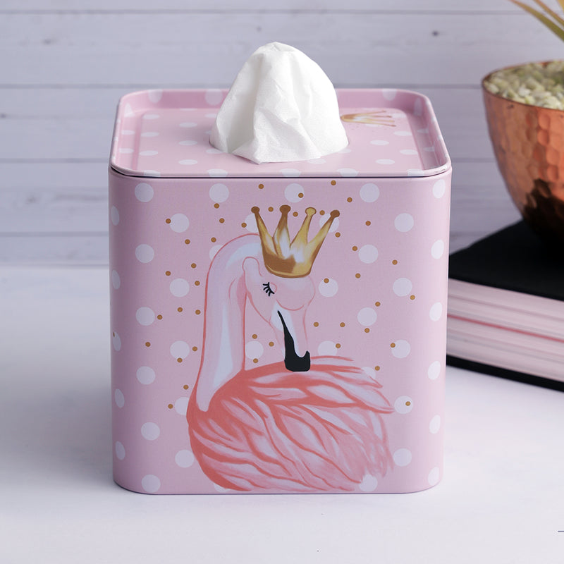 Flamingo Square Tissue Box