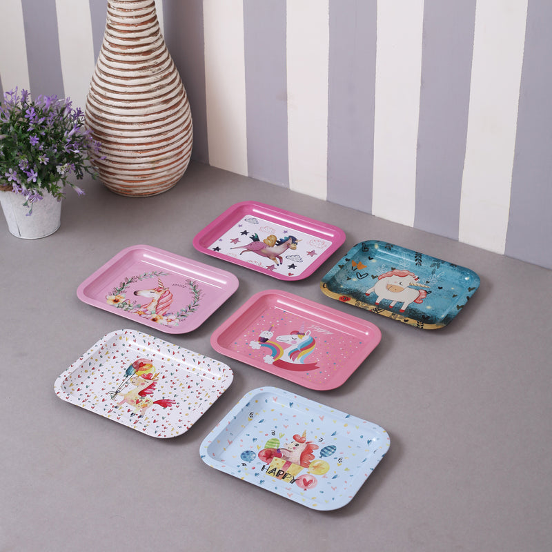 Cute Unicorn Mini Serving Trays (Set Of 6)