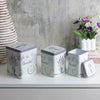 Square Lavender Vase Storage Tins (Set Of 3)