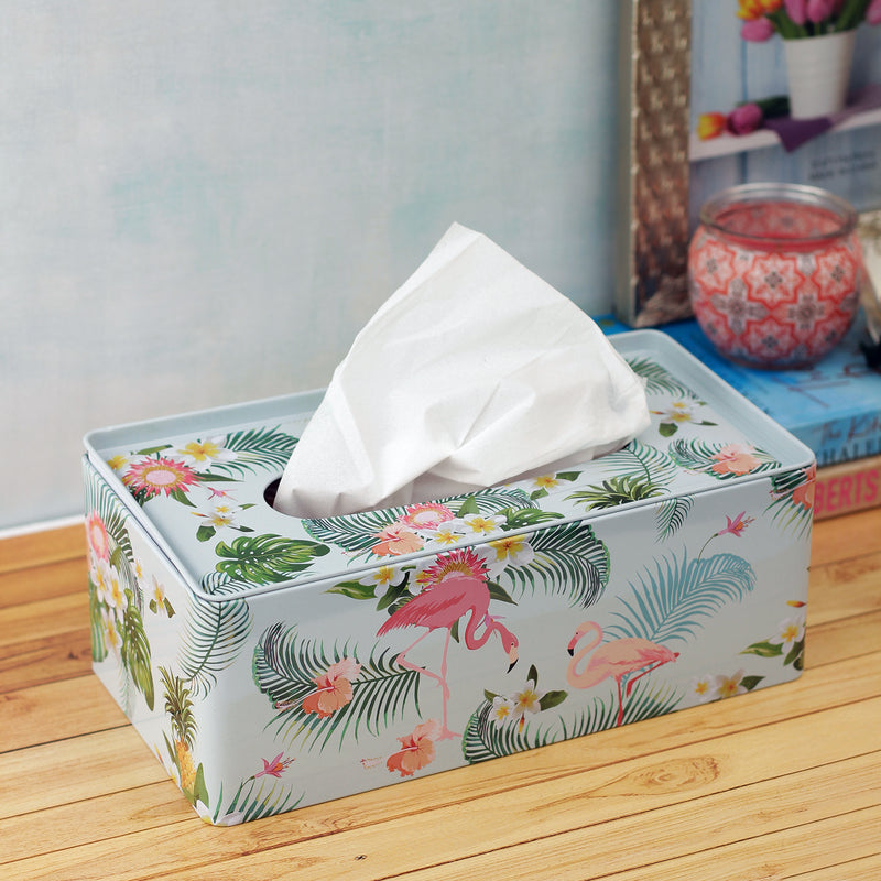Forest Flamingo Tissue Box - Rectangle