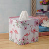 White Flamingo Tissue Box - Square