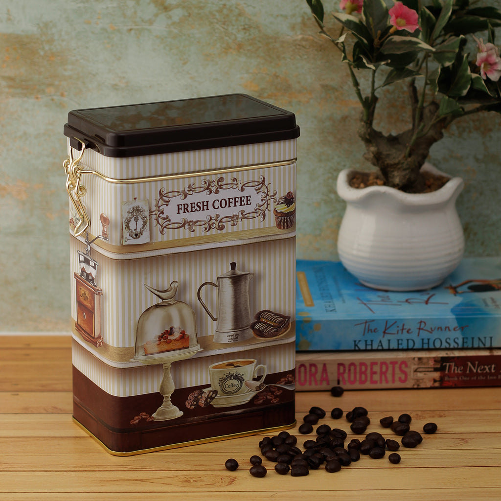Fresh Coffee Storage Box with Hinged Lid