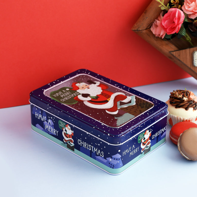 Snowfall Santa Cookie Box