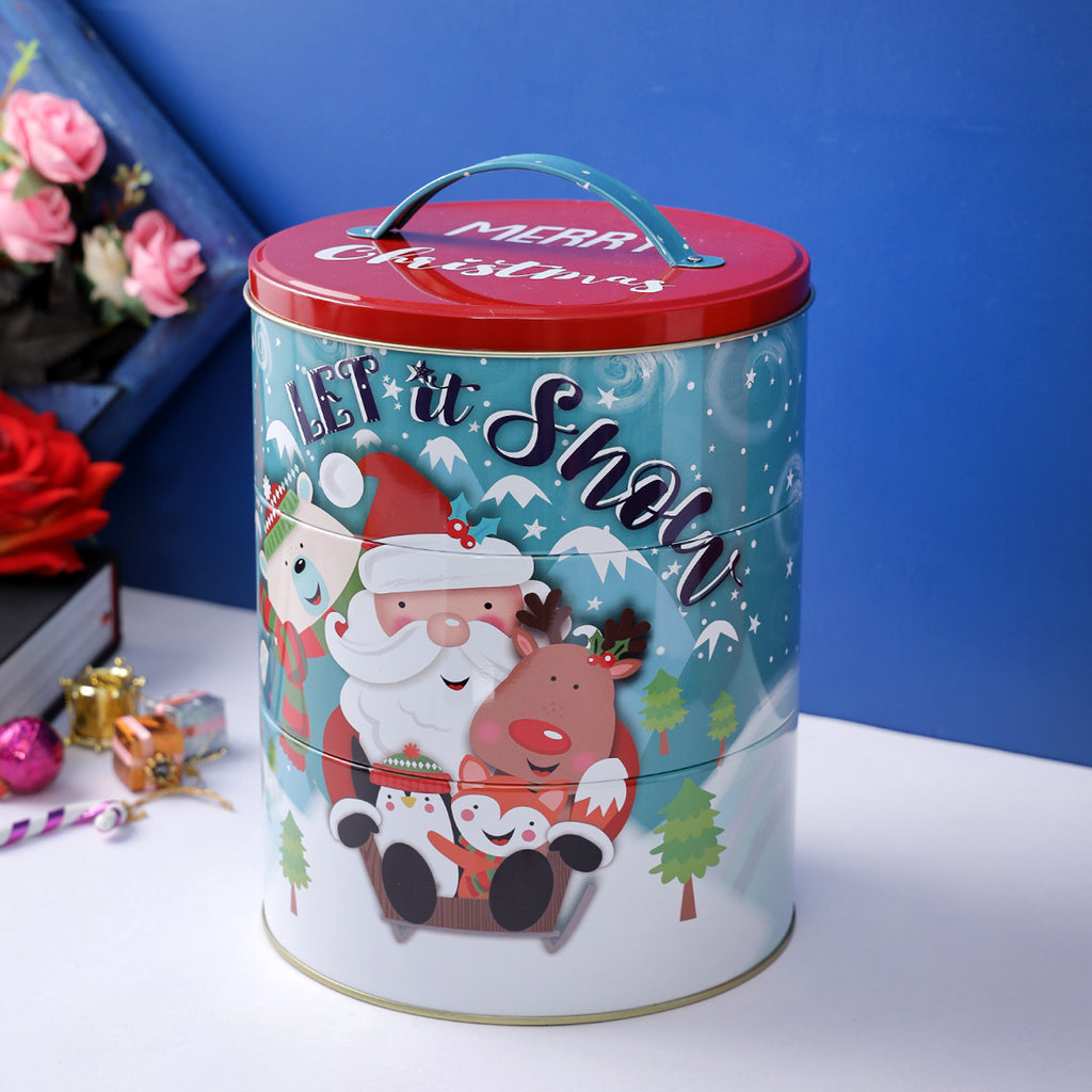 Large Christmas Storage Container - Blue