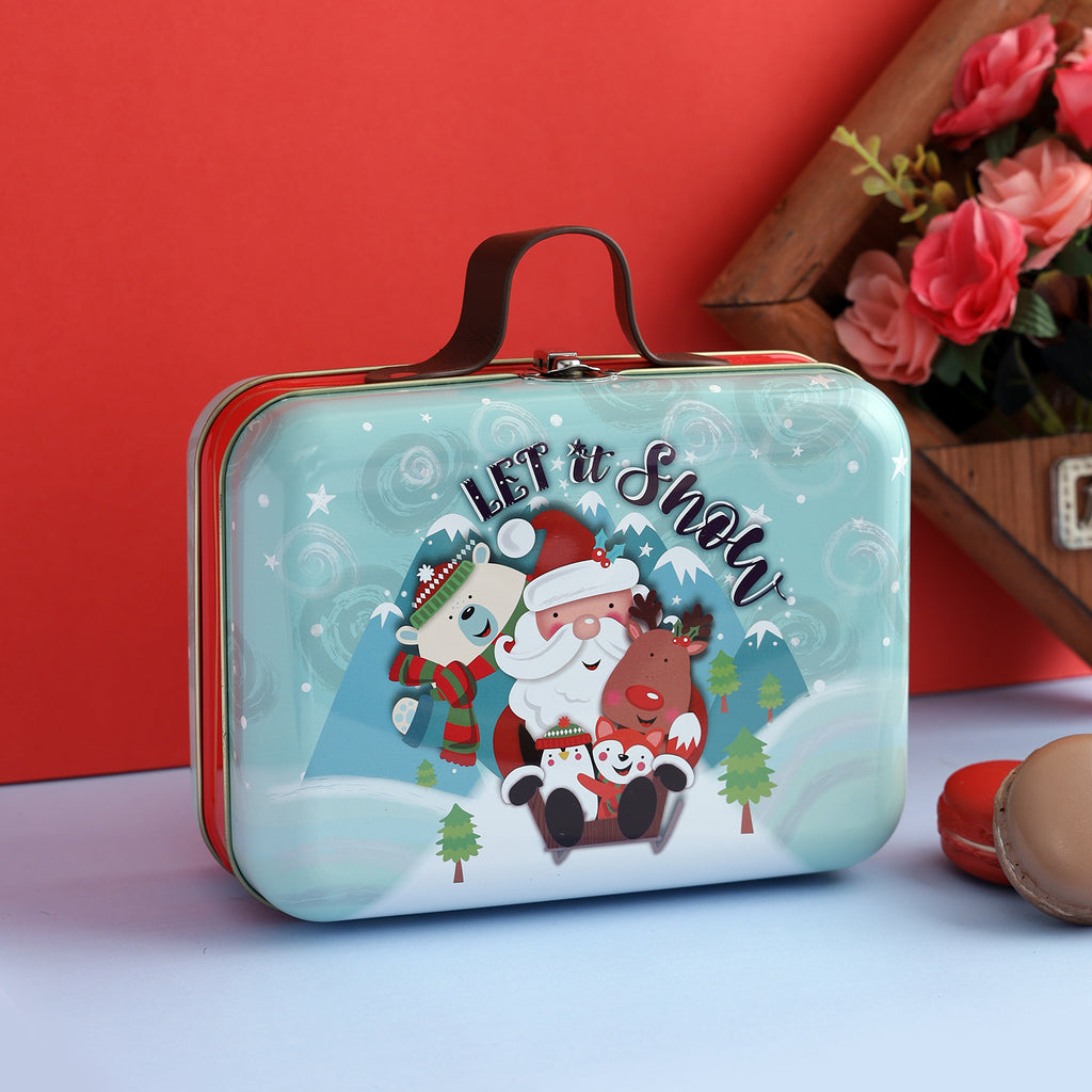 Cute Christmas Trunk Box - Blue