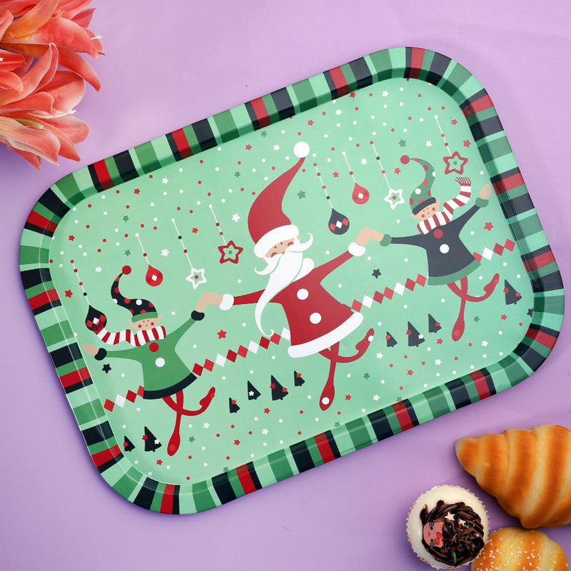 Santa & The Elves Tray (Set of 2)