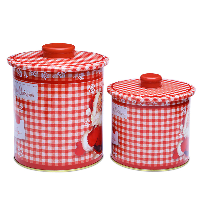 Vintage Santa Claus Canisters (Set of 2)