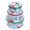 Happy Holidays Round Storage Box (Set of 3)