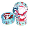 Joyful Santa Round Storage Box (Set of 3)