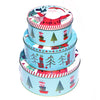 Joyful Santa Round Storage Box (Set of 3)