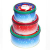 Seasons Greetings Round Storage Box (Set of 3)