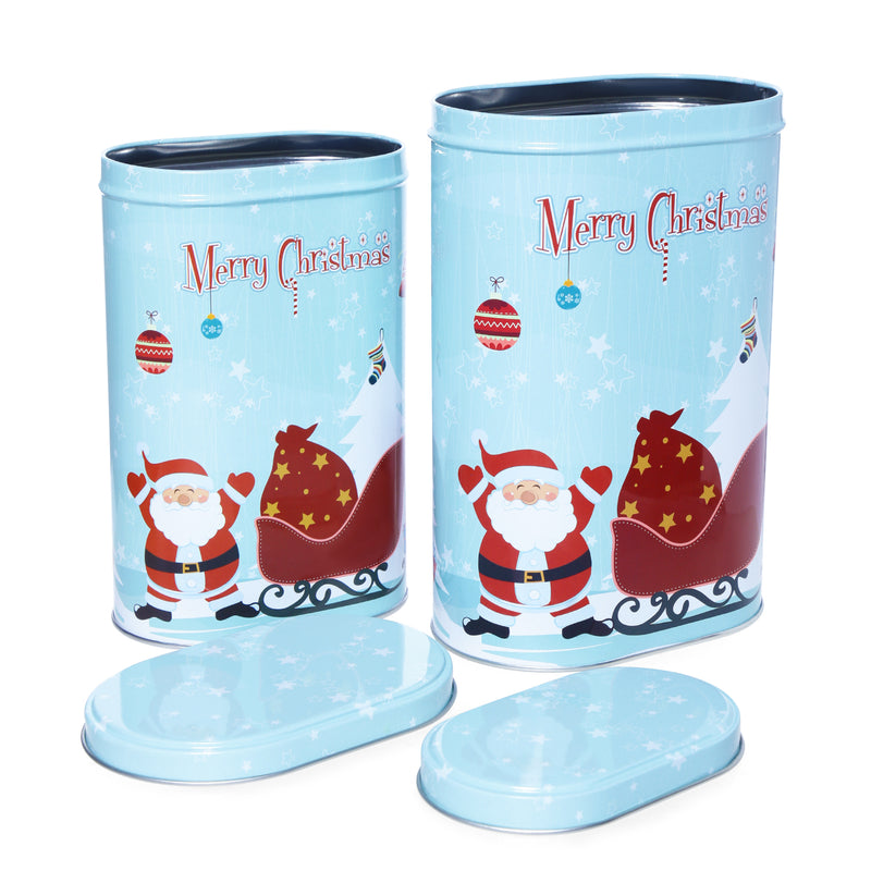 Santa's Sleigh Tall Storage Box (Set of 2)