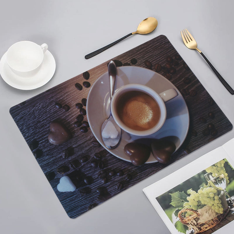Black Hearts Coffee Tablemats (Set of 6)