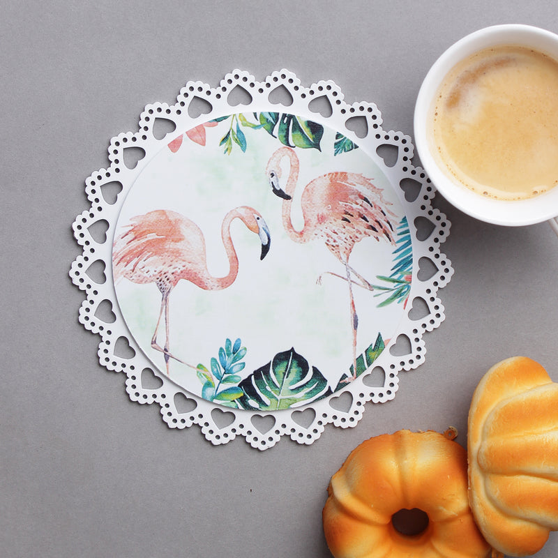 Beautiful Jungle Flamingo Trivets / Hot Plates