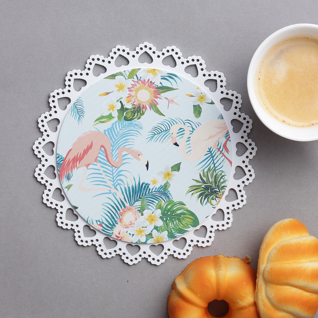 Beautiful Jungle Flamingo Trivets / Hot Plates