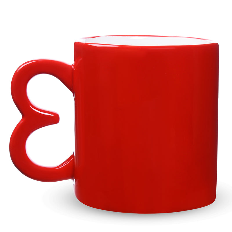 Santa Mug with Heart Shape Handle