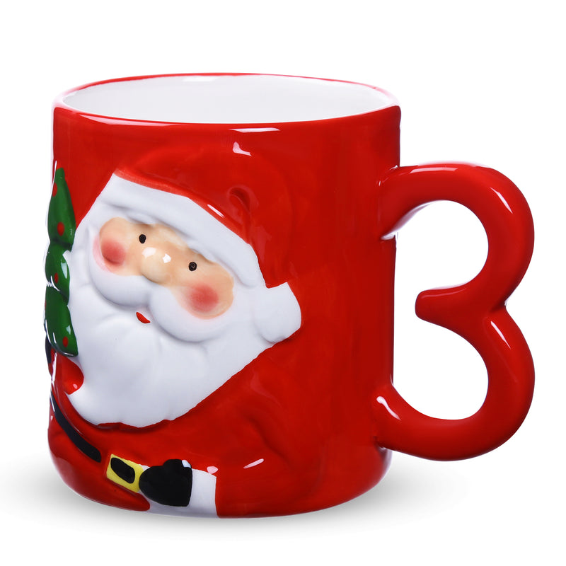 Santa Mug with Heart Shape Handle