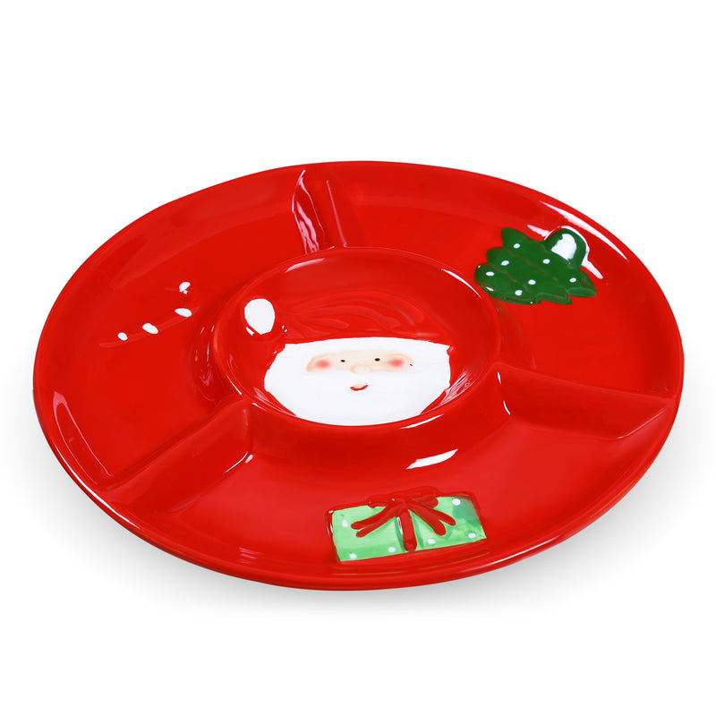 Round Christmas Ceramic Serving Platter