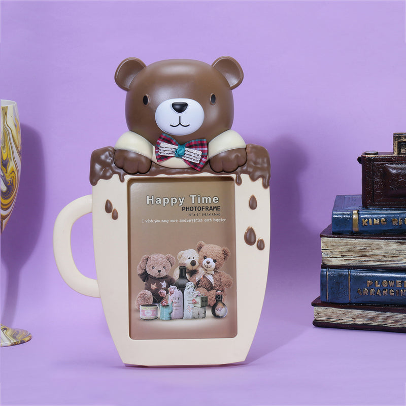 Brown Teddy Bear Photo Frame